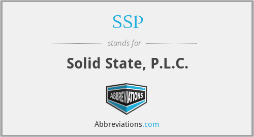 SSP - Solid State, P.L.C.