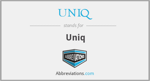 UNIQ - Uniq