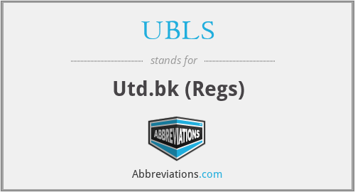 UBLS - Utd.bk (Regs)