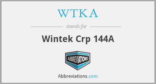 WTKA - Wintek Crp 144A