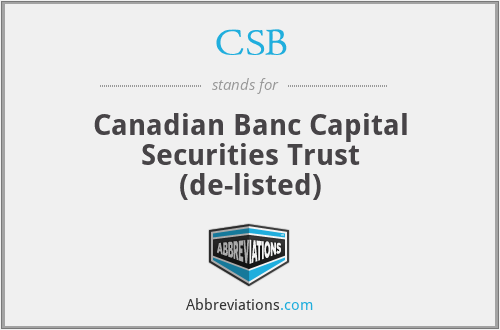 CSB - Canadian Banc Capital Securities Trust (de-listed)