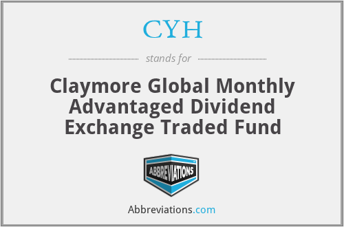 CYH - Claymore Global Monthly Advantaged Dividend Exchange Traded Fund
