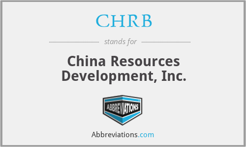 CHRB - China Resources Development, Inc.