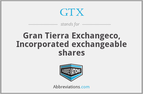 GTX - Gran Tierra Exchangeco, Incorporated exchangeable shares