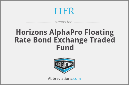 HFR - Horizons AlphaPro Floating Rate Bond Exchange Traded Fund