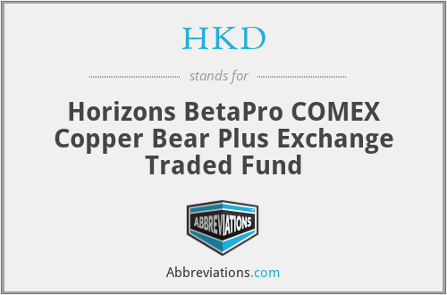 HKD - Horizons BetaPro COMEX Copper Bear Plus Exchange Traded Fund