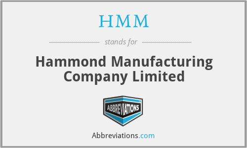 HMM - Hammond Manufacturing Company Limited