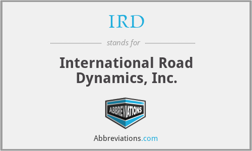IRD - International Road Dynamics, Inc.