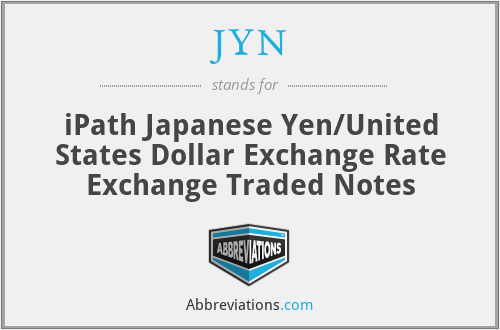 JYN - iPath Japanese Yen/United States Dollar Exchange Rate Exchange Traded Notes