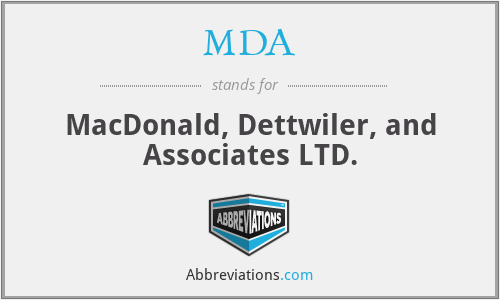 MDA - MacDonald, Dettwiler, and Associates LTD.