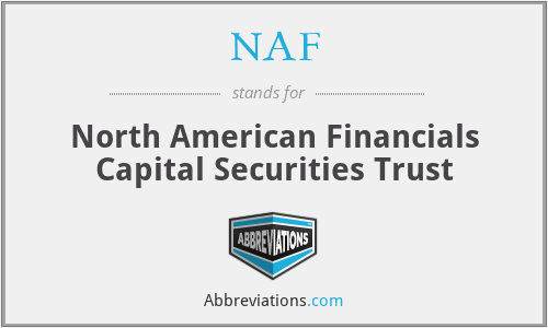 NAF - North American Financials Capital Securities Trust