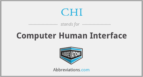 CHI - Computer Human Interface