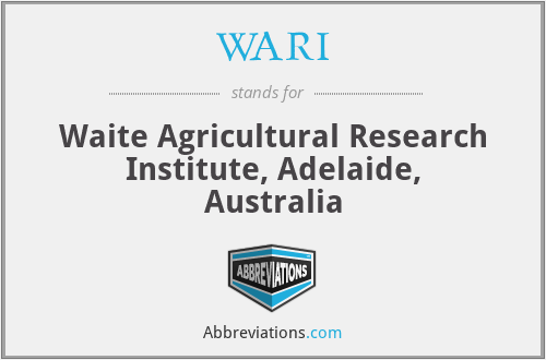 WARI - Waite Agricultural Research Institute, Adelaide, Australia
