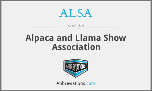 ALSA - Alpaca and Llama Show Association