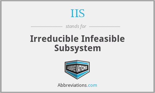 IIS - Irreducible Infeasible Subsystem