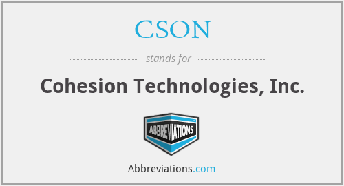 CSON - Cohesion Technologies, Inc.