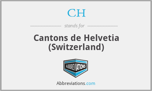 CH - Cantons de Helvetia (Switzerland)