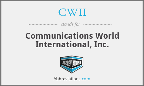 CWII - Communications World International, Inc.