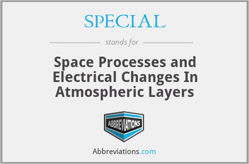 SPECIAL - Space Processes and Electrical Changes In Atmospheric Layers