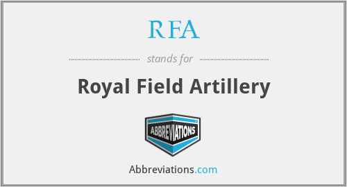 RFA - Royal Field Artillery