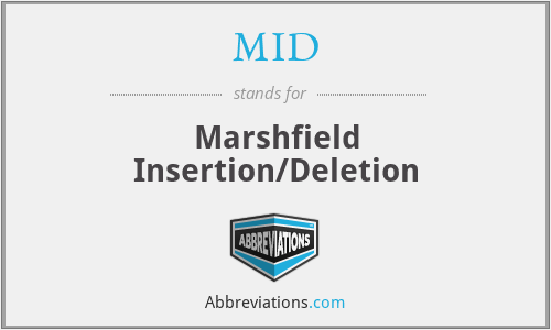 MID - Marshfield Insertion/Deletion