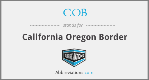 COB - California Oregon Border
