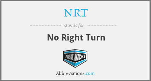 NRT - No Right Turn