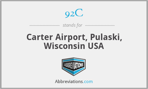 92C - Carter Airport, Pulaski, Wisconsin USA