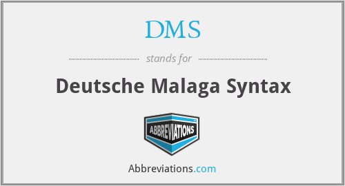 DMS - Deutsche Malaga Syntax