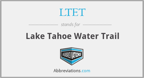 LTET - Lake Tahoe Water Trail