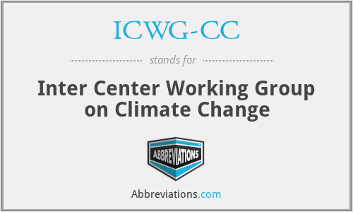ICWG-CC - Inter Center Working Group on Climate Change