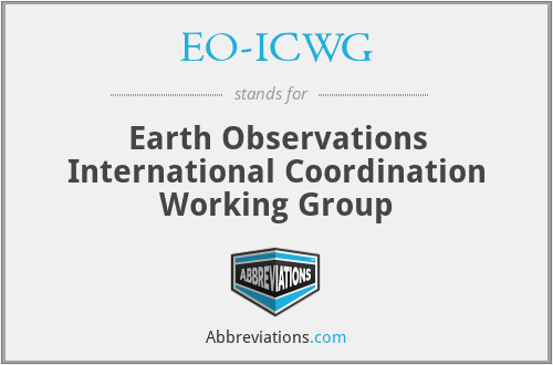 EO-ICWG - Earth Observations International Coordination Working Group