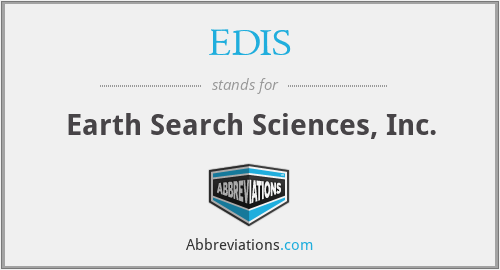 EDIS - Earth Search Sciences, Inc.
