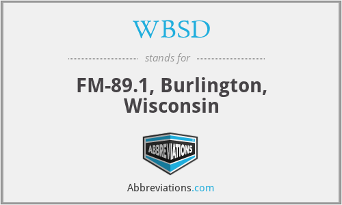 WBSD - FM-89.1, Burlington, Wisconsin