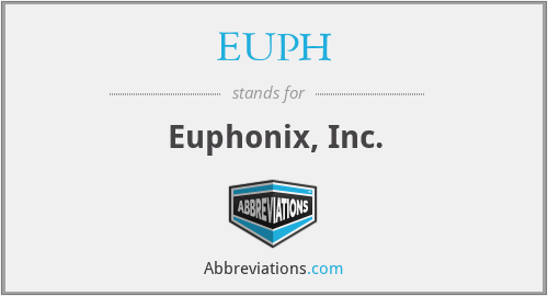 EUPH - Euphonix, Inc.