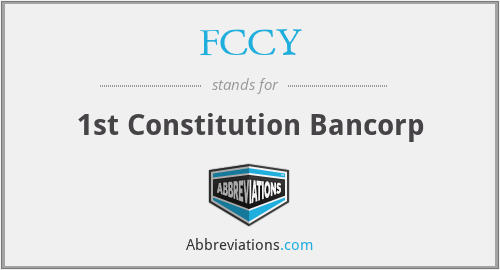 FCCY - 1st Constitution Bancorp
