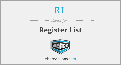 RL - Register List