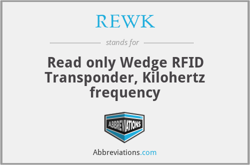 REWK - Read only Wedge RFID Transponder, Kilohertz frequency