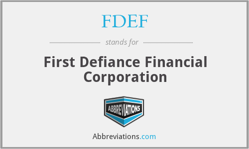 FDEF - First Defiance Financial Corporation