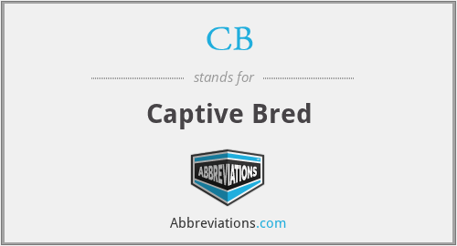 CB - Captive Bred