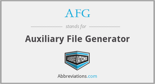 AFG - Auxiliary File Generator