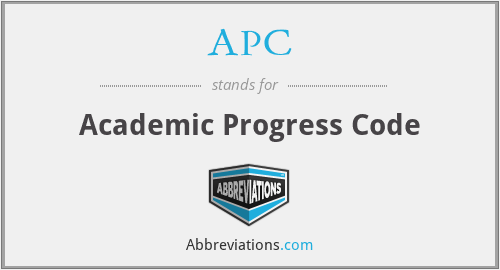 APC - Academic Progress Code
