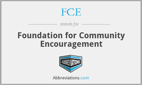 FCE - Foundation for Community Encouragement