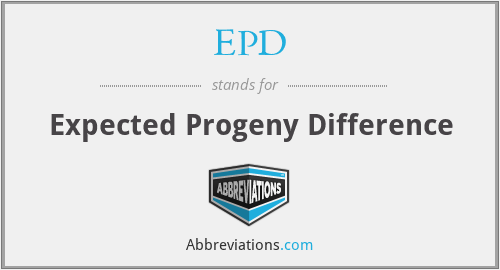 EPD - Expected Progeny Difference