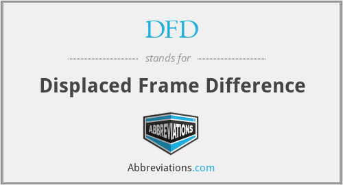 DFD - Displaced Frame Difference