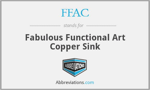 FFAC - Fabulous Functional Art Copper Sink