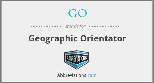 GO - Geographic Orientator