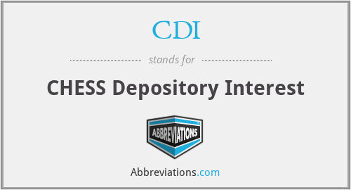 CDI - CHESS Depository Interest