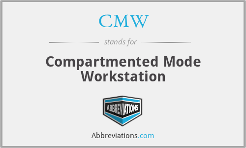 CMW - Compartmented Mode Workstation