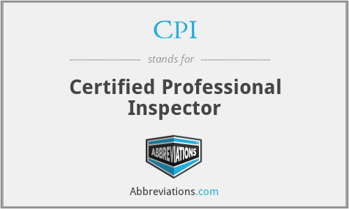 CPI - Certified Professional Inspector